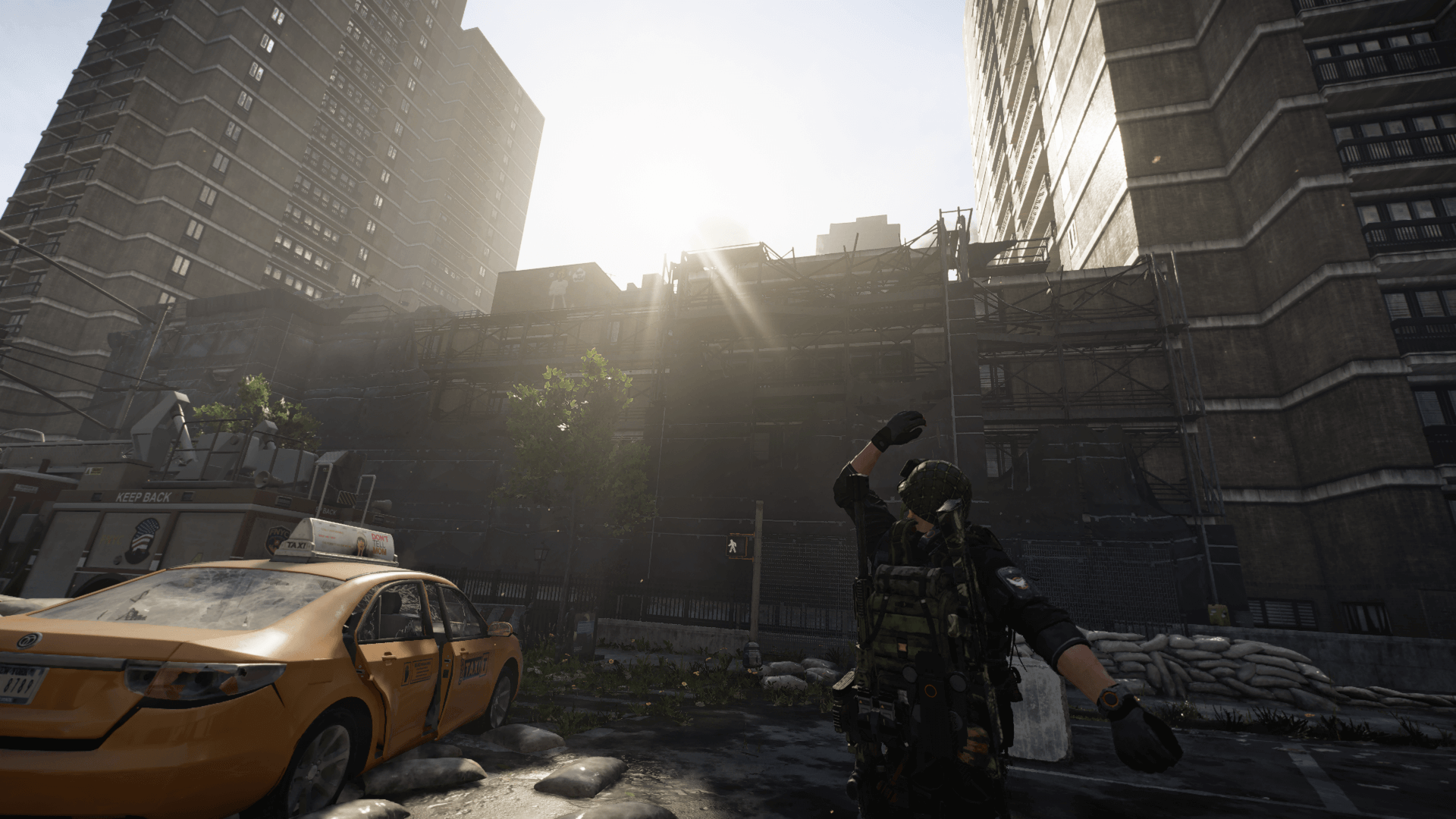 the division two character hitting a fake baseball into the sun